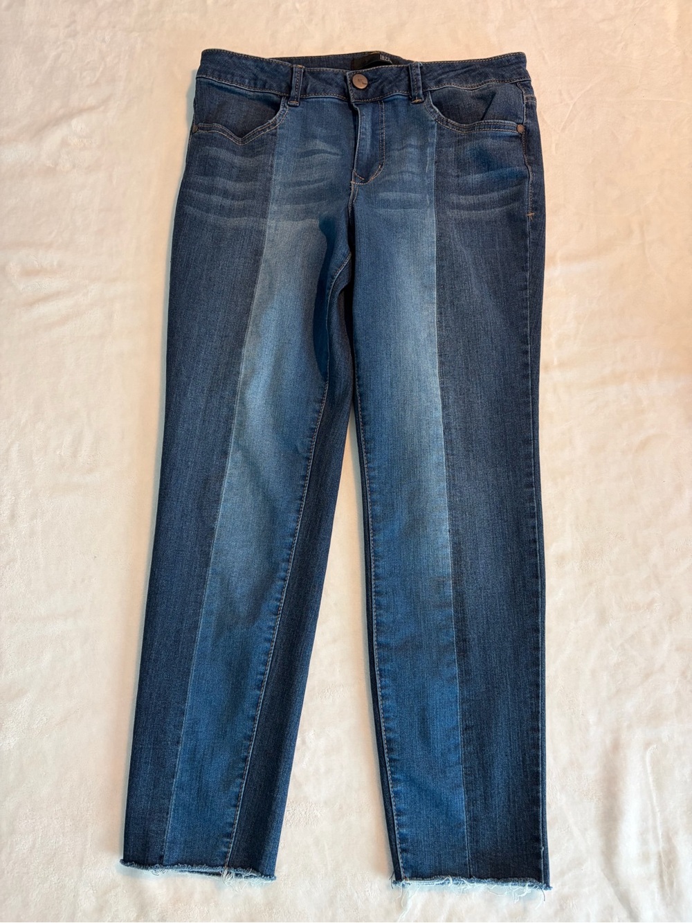 1822 Denim Two-Tone Blue Straight Leg Jeans